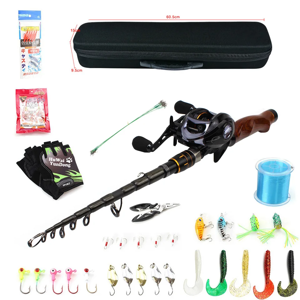 Fishing rod with fishing tackle bag and reel Casting Ros set Travel lure Trout telescopic fishing rod Lure Weight 5-20g
Fishing rod with fishing tackle bag and reel Casting Ros set Travel lure Trout telescopic fishing rod Lure Weight 5-20g