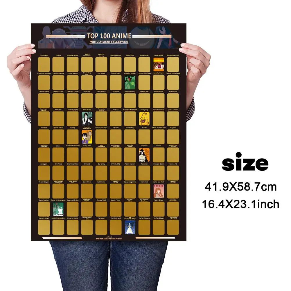 Anime Scratch Off Poster Photo Wallpapers Wall Decoration Smooth Movie Bucket List for Anime Lovers
Anime Scratch Off Poster Photo Wallpapers Wall Decoration Smooth Movie Bucket List for Anime Lovers