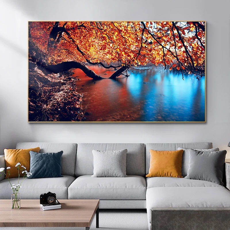 Nature Autumn Red Leaves Lake Landscape Wall Art Canvas Painting Scenery Posters and Prints Cuadros Wall Picture for Living Room
Nature Autumn Red Leaves Lake Landscape Wall Art Canvas Painting Scenery Posters and Prints Cuadros Wall Picture for Living Room