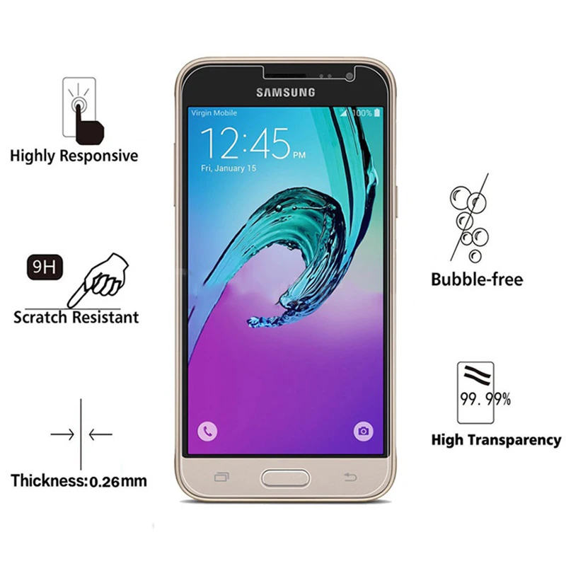 Защитное стекло для Samsung Galaxy J3 J5 J7 J1 2016 A3 A5 A7 2017|Защитные стёкла и плёнки телефонов|