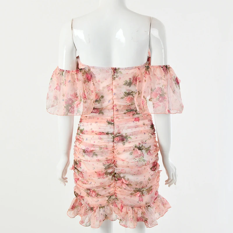 Elegant Ruffles Beach Dress Summer Sexy Dress Women Mini Dress Print Floral Slash Neck Short Sleeve Dresses
Elegant Ruffles Beach Dress Summer Sexy Dress Women Mini Dress Print Floral Slash Neck Short Sleeve Dresses