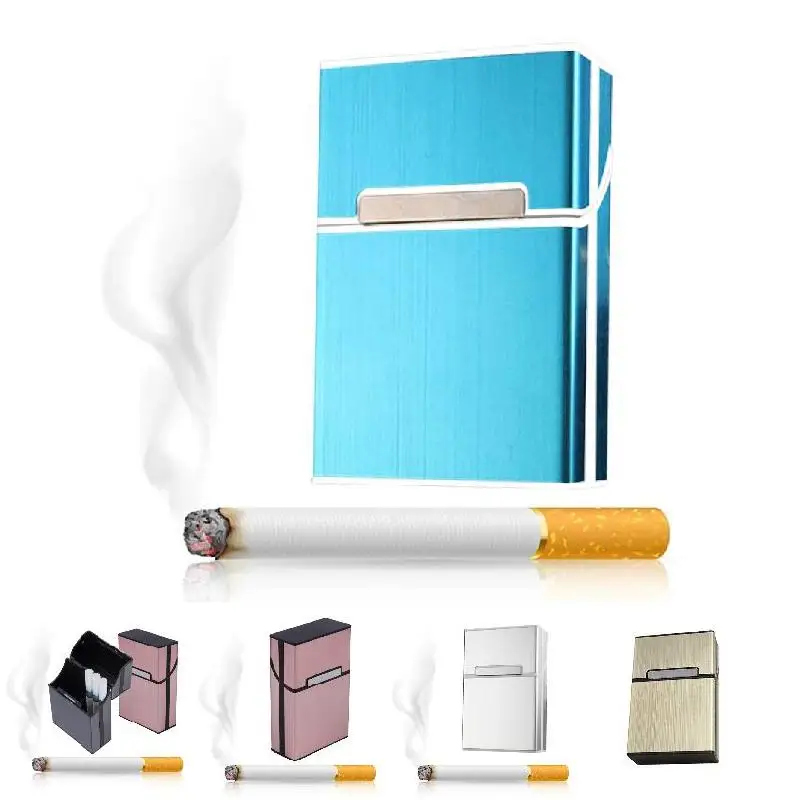 Light Aluminum Cigar Cigarette Case Tobacco Holder Pocket Box Storage Container Home Accessories Herramientas | Дом и сад