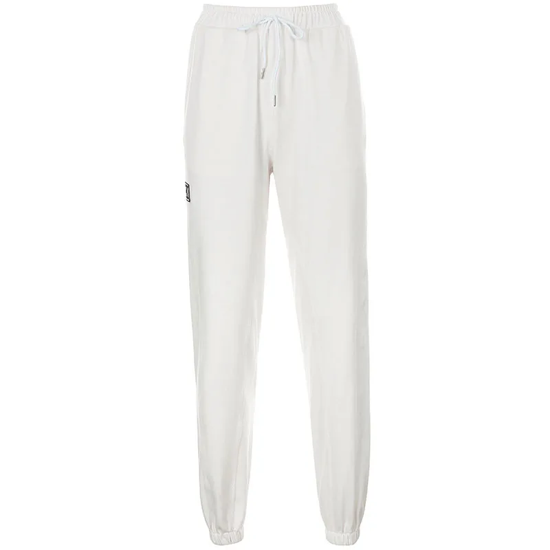 Spring 2021 New Alphabetic Seal Ladies Casual High Waist Leggie Lacing Sweatpants In White and Black Sporty Style Fashion
Spring 2021 New Alphabetic Seal Ladies Casual High Waist Leggie Lacing Sweatpants In White and Black Sporty Style Fashion