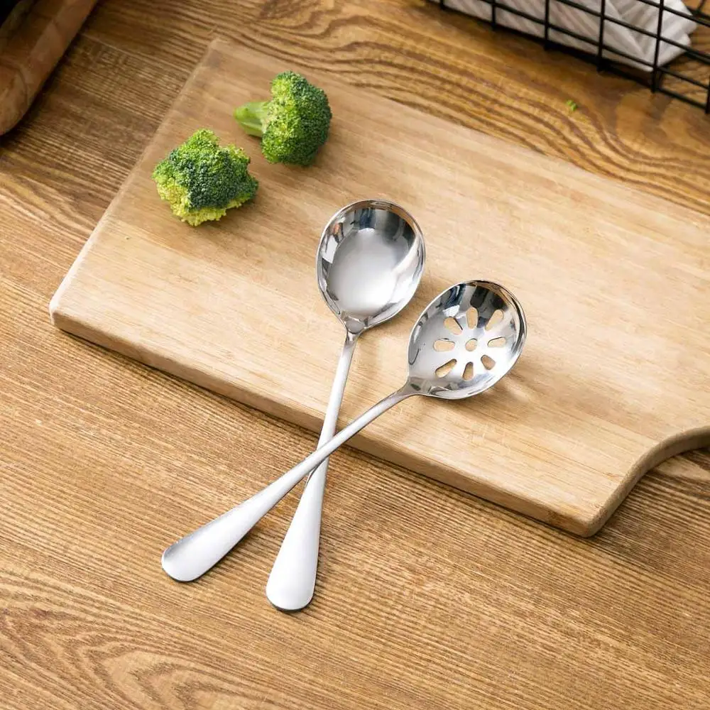 19CM Stainless Steel Large Hot Pot Soup Spoon Household Long Handle Colander Spoon Kitchen Accessories Cooking Tools
19CM Stainless Steel Large Hot Pot Soup Spoon Household Long Handle Colander Spoon Kitchen Accessories Cooking Tools