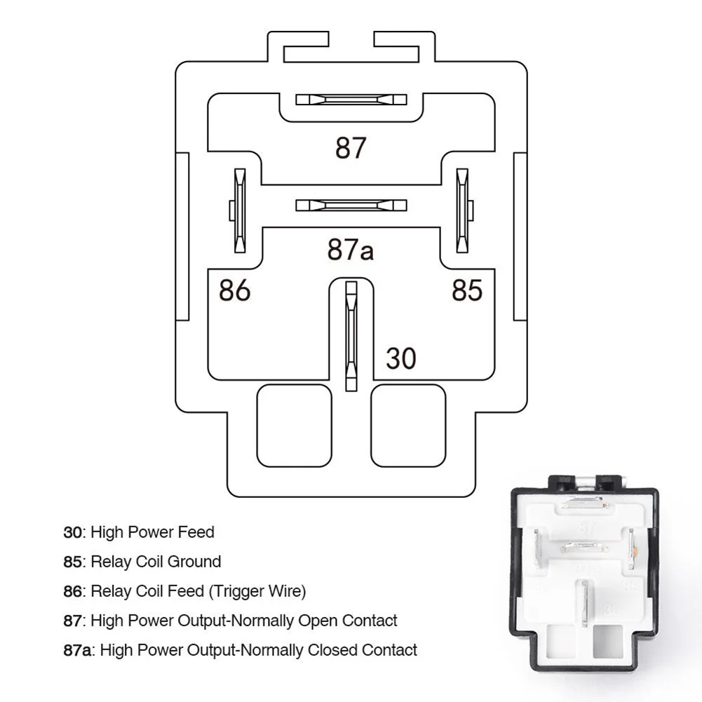 Automotive Relays Fuse Relay Switch Harness Set SPST 30A 5-Pin Useful Practical Popular Durable Accessories Hot
Automotive Relays Fuse Relay Switch Harness Set SPST 30A 5-Pin Useful Practical Popular Durable Accessories Hot