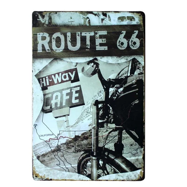 Motorcycle On Route 66 Sign Bar Pub Wall Decor Metal Sign Vintage Home Decor Tin Sign
Motorcycle On Route 66 Sign Bar Pub Wall Decor Metal Sign Vintage Home Decor Tin Sign