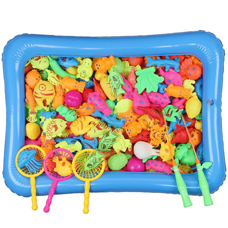 Child Magnetic Fishing Toy Set Inflatable Pool Rod Net Suit Play Water Baby Toys Fishing Game Outdoor Plastic Fish Toy For Kids
Child Magnetic Fishing Toy Set Inflatable Pool Rod Net Suit Play Water Baby Toys Fishing Game Outdoor Plastic Fish Toy For Kids