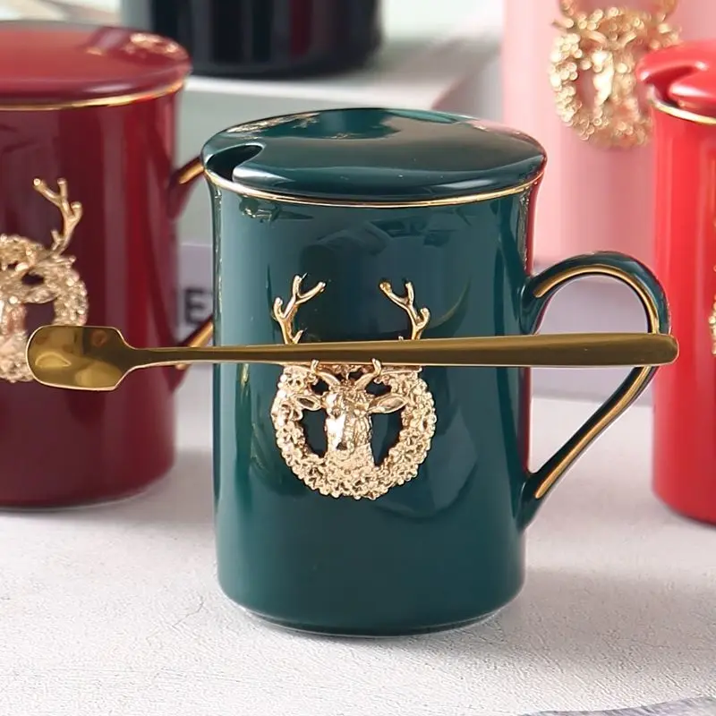 Ceramic Mugs Creative Personality Trend Mug Cup with lid Spoon Gift Box Office Home Coffee Cups Fashion Light Luxury
Ceramic Mugs Creative Personality Trend Mug Cup with lid Spoon Gift Box Office Home Coffee Cups Fashion Light Luxury