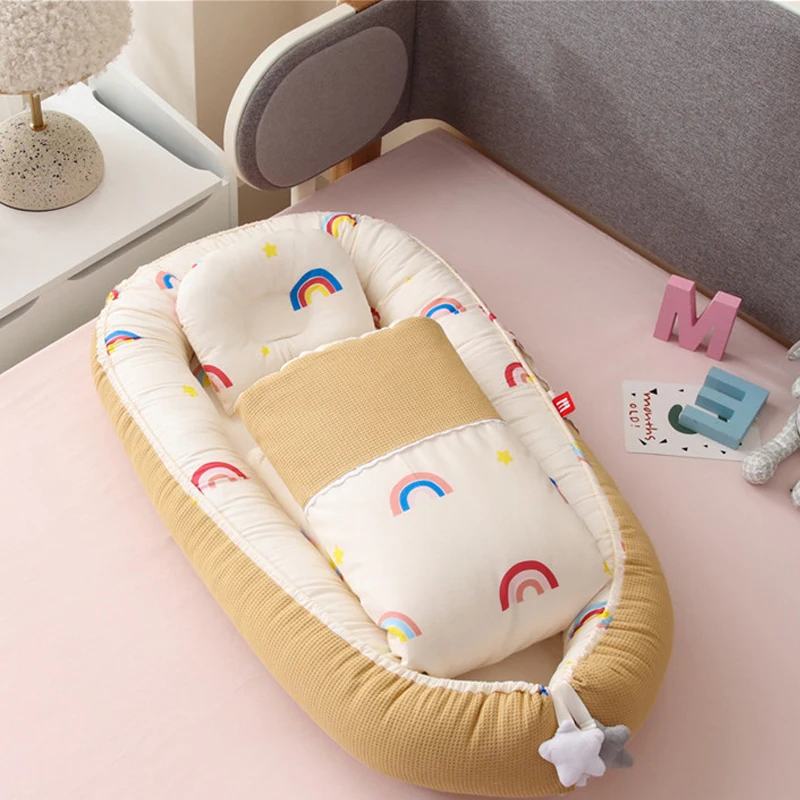 Portable Baby Nest with Quilt Blanket Baby Nursery Bed Cotton Crib for Newborn Bedding Set Co Sleeper
Portable Baby Nest with Quilt Blanket Baby Nursery Bed Cotton Crib for Newborn Bedding Set Co Sleeper