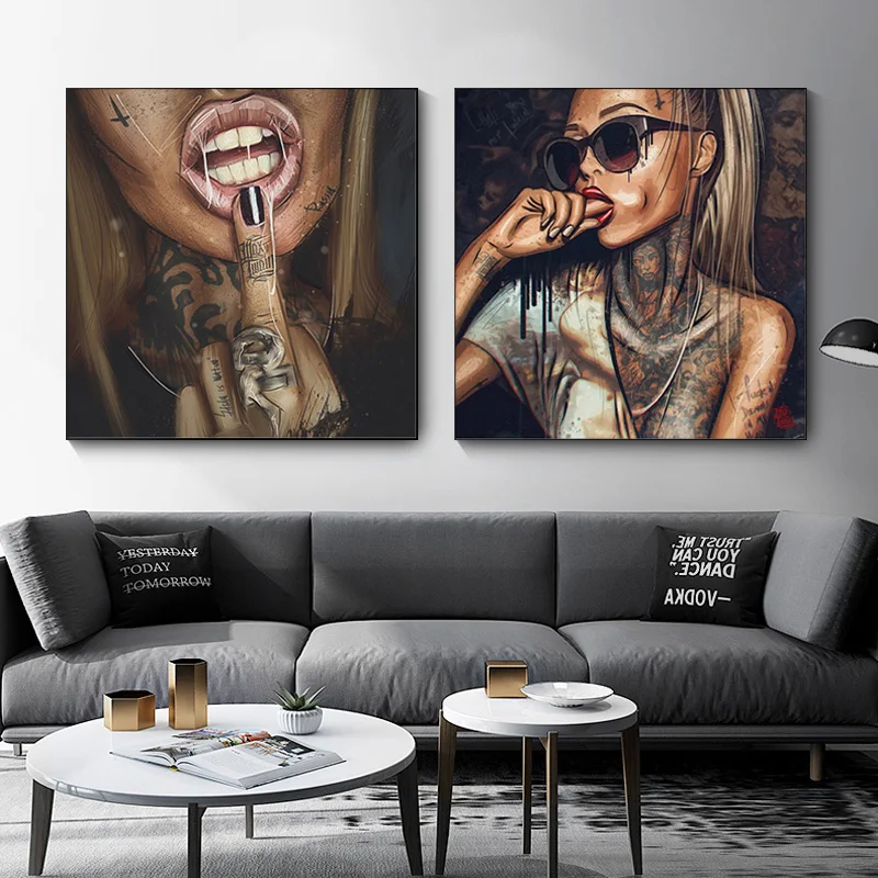 Abstract Tattoo Girl Canvas Painting Modern Black Women Poster Prints Wall Art Pictures for Living Room Home Decor Cuadros
Abstract Tattoo Girl Canvas Painting Modern Black Women Poster Prints Wall Art Pictures for Living Room Home Decor Cuadros