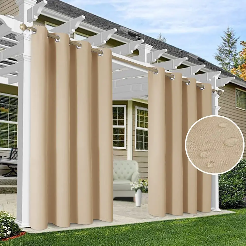 Outdoor Curtains for Patio Waterproof and Thermal Insulated, Blackout Outdoor Drapes for Porch/Pergola/Yard/Sliding Door
Outdoor Curtains for Patio Waterproof and Thermal Insulated, Blackout Outdoor Drapes for Porch/Pergola/Yard/Sliding Door