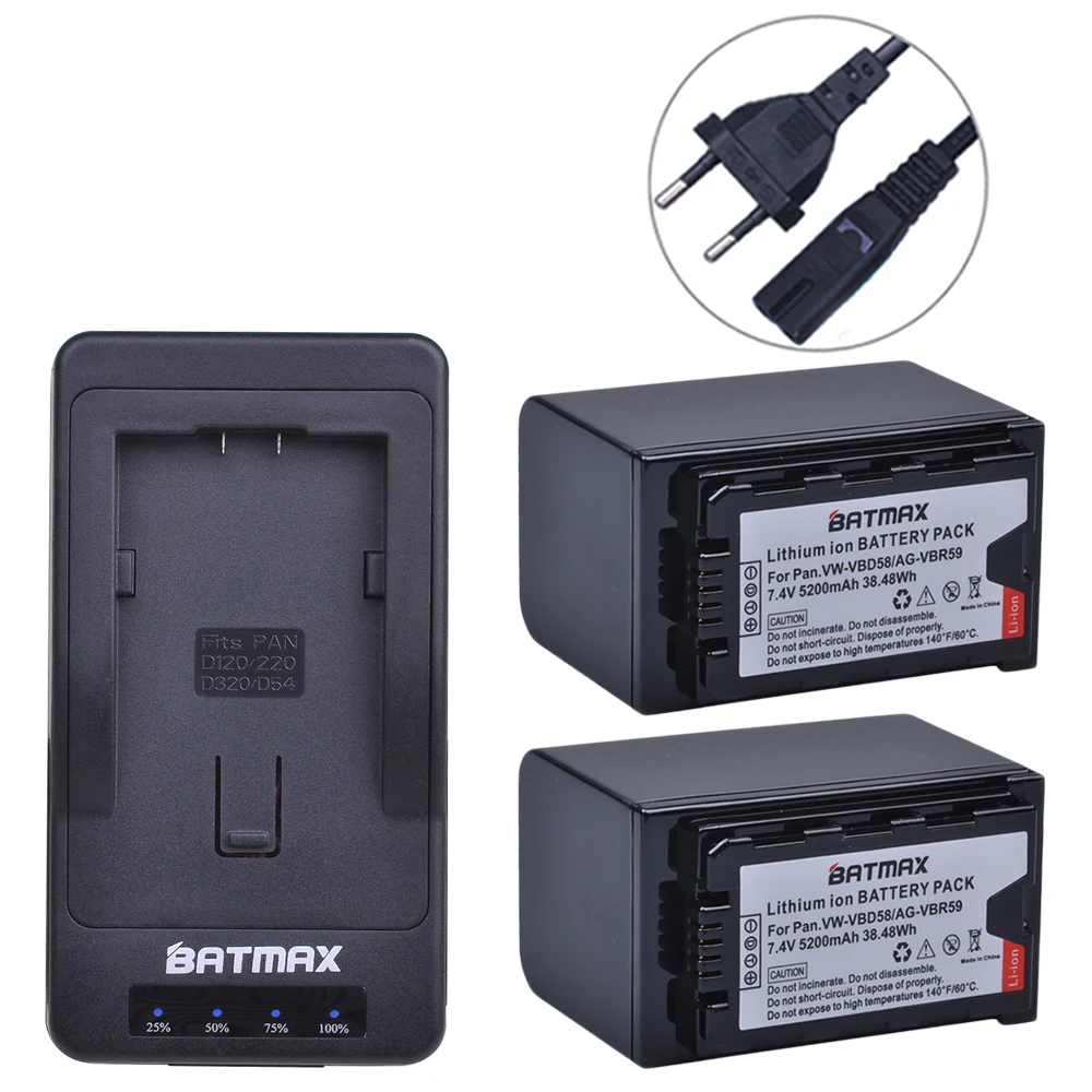 2Pcs 5200mAh VW-VBD58 VBD29 VBD58 VBD78 Batteries + Rapid LED Single Charger for Panasonic AJ-HPX260MC,HPX265MC,PX270,PX280MC
2Pcs 5200mAh VW-VBD58 VBD29 VBD58 VBD78 Batteries + Rapid LED Single Charger for Panasonic AJ-HPX260MC,HPX265MC,PX270,PX280MC