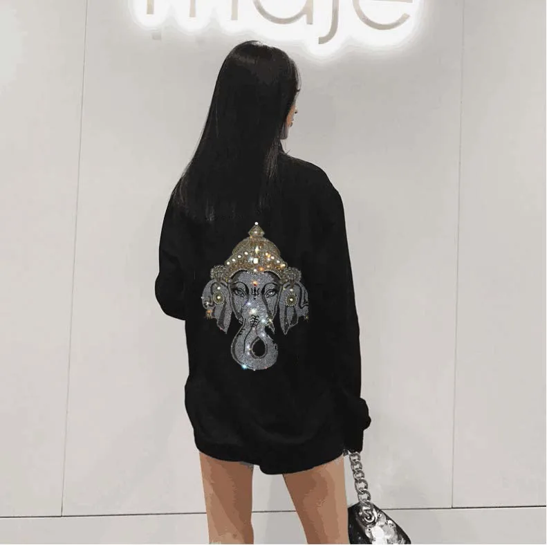 Cool Autumn Hot drill Sweatshirt Women Clothes Winter Diamond stone Hoodies Long Sleeve Pullover Oversized Hoodie Females
Cool Autumn Hot drill Sweatshirt Women Clothes Winter Diamond stone Hoodies Long Sleeve Pullover Oversized Hoodie Females