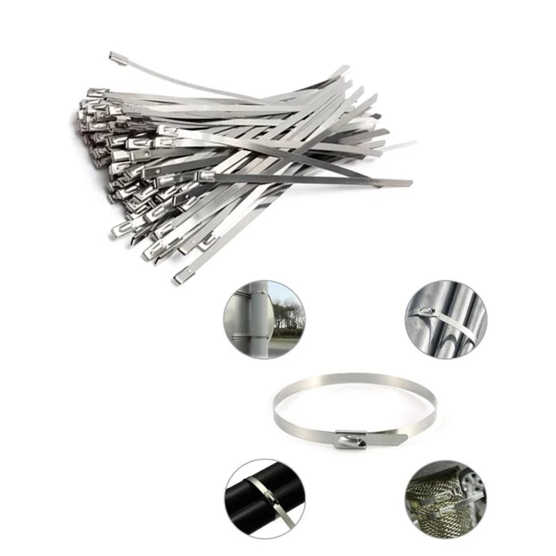 10/25pcs Multi-Purpose Locking Cable Metal Zip Ties Stainless Steel Cable twist Ties Locking Metal Zip-Exhaust Wrap Coated
10/25pcs Multi-Purpose Locking Cable Metal Zip Ties Stainless Steel Cable twist Ties Locking Metal Zip-Exhaust Wrap Coated