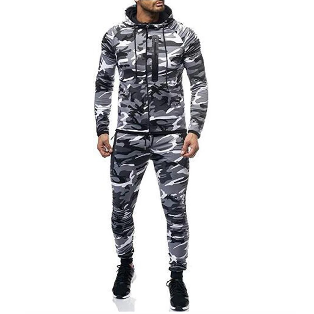 Mens Full Tracksuit Sets Camouflage Zip Up Hoodie Tops and Pants Two Piece Joggers Track Pants Set Mens Clothing
Mens Full Tracksuit Sets Camouflage Zip Up Hoodie Tops and Pants Two Piece Joggers Track Pants Set Mens Clothing