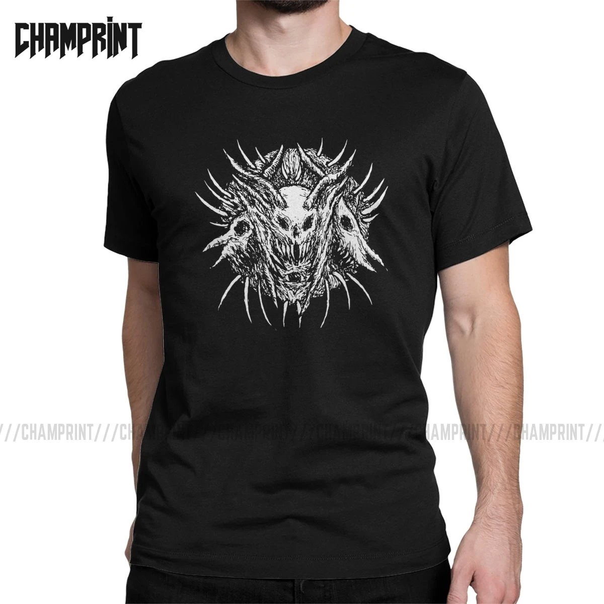 Devil Death Skull Heavy Metal сатана Сата футболка Для мужчин хлопок Винтаж футболки