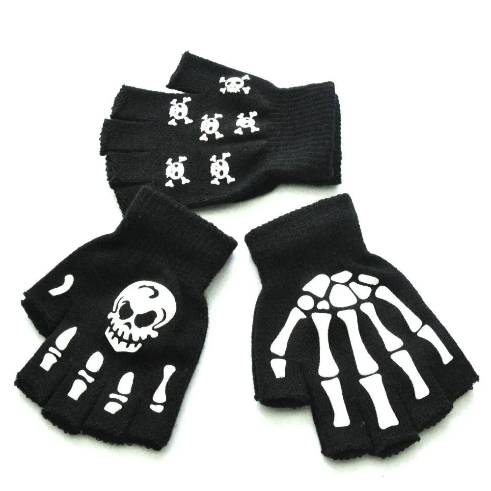 Knitted Gloves Winter Printing Skeleton Gloves Halloween Ghost Claw Hand Bone Fluorescent Stage Performance Fingerless Gloves
Knitted Gloves Winter Printing Skeleton Gloves Halloween Ghost Claw Hand Bone Fluorescent Stage Performance Fingerless Gloves