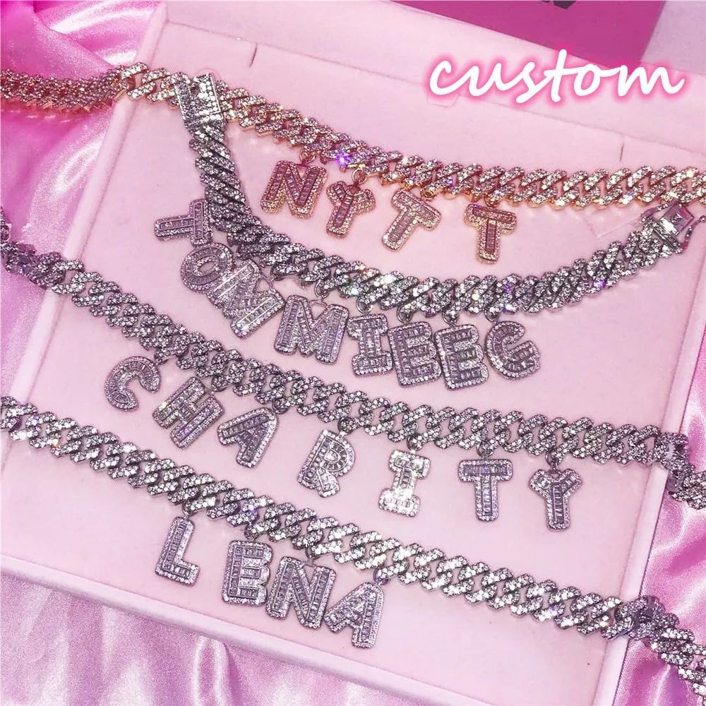 CUSTOM Cuban Link With Personalized Initial Letters Zircon Icy Baguette Name Necklace Chain Hip Hop Choker&Bracelet Jewelry
CUSTOM Cuban Link With Personalized Initial Letters Zircon Icy Baguette Name Necklace Chain Hip Hop Choker&Bracelet Jewelry