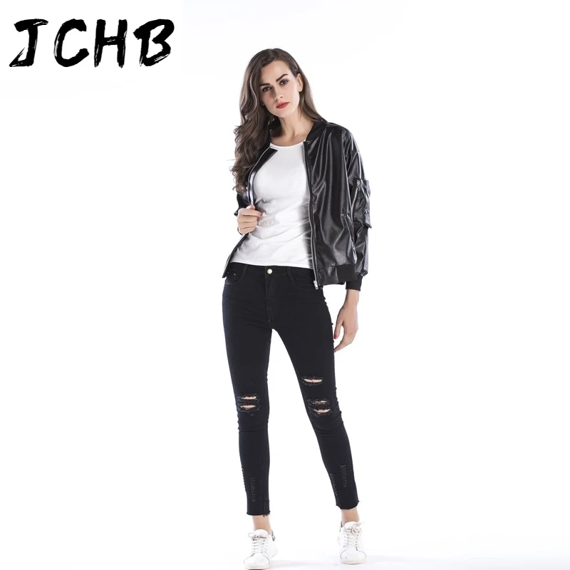 Vogue Black Autumn Jacket PU Leather Women Casual Long Sleeve Zipper Slim Short Coat Ladies Basic Tops Bomber Pockets Plus Size
Vogue Black Autumn Jacket PU Leather Women Casual Long Sleeve Zipper Slim Short Coat Ladies Basic Tops Bomber Pockets Plus Size