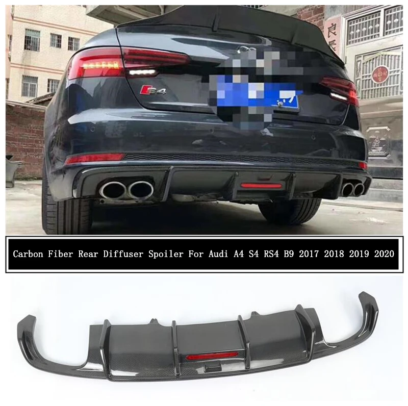 For Audi A4 S4 B9 2017 2018 2019 Carbon Fiber Rear Lip Spoiler Bumper Diffuser High Quality Car Accessories
For Audi A4 S4 B9 2017 2018 2019 Carbon Fiber Rear Lip Spoiler Bumper Diffuser High Quality Car Accessories