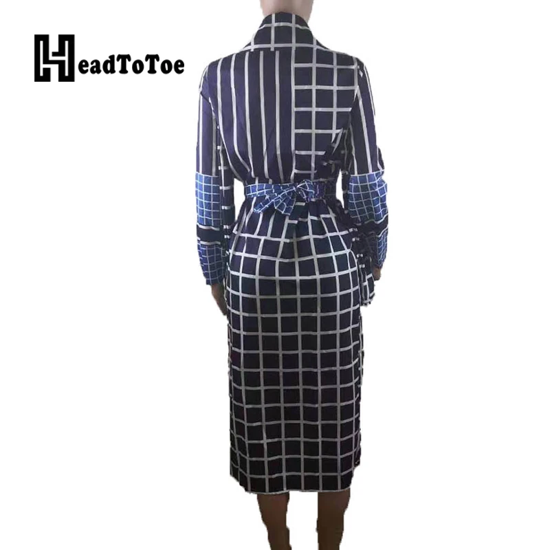 Geometric Plaid Print Sashes Button Elegant OL Dresses for Women Full Sleeve Turn Down Collar Mid-calf Straight Dress Women
Geometric Plaid Print Sashes Button Elegant OL Dresses for Women Full Sleeve Turn Down Collar Mid-calf Straight Dress Women