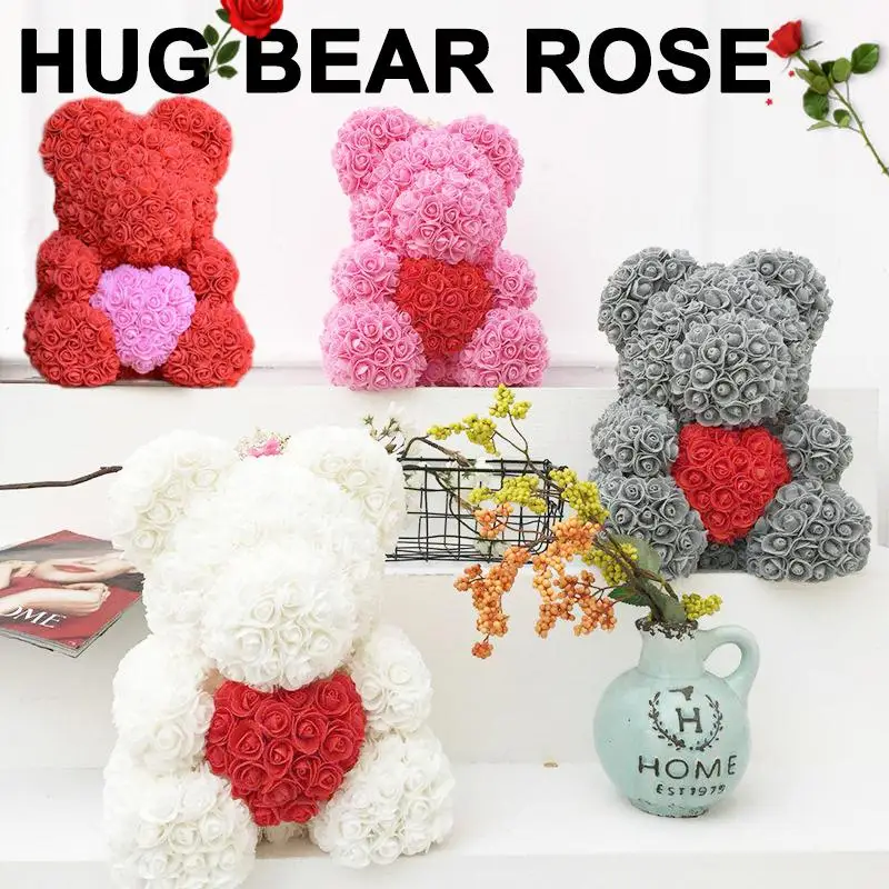 Rose Bear Bear Dolls Artificial Rose PE Lovely Romantic LOVE Heart-Shaped Toy Simulated Decorations Valentine'S Day
Rose Bear Bear Dolls Artificial Rose PE Lovely Romantic LOVE Heart-Shaped Toy Simulated Decorations Valentine'S Day