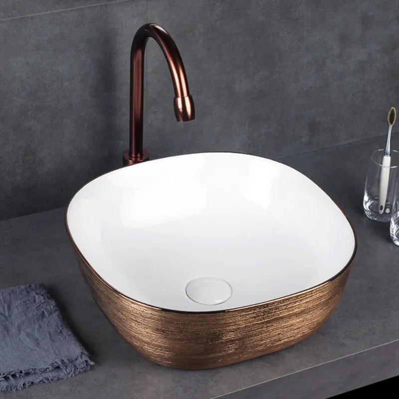 Art Basin Ceramic Vessel Sink Bowl Brushed Rose Gold Washing Hand Basin Bowl Bathroom Sink Lavamanos Toilet Sink Shampoo Basin
Art Basin Ceramic Vessel Sink Bowl Brushed Rose Gold Washing Hand Basin Bowl Bathroom Sink Lavamanos Toilet Sink Shampoo Basin