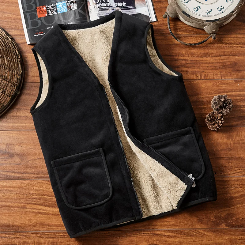 Casual Sleeveless Jacket Autumn Winter Men Warm Fleece Mens Vest Jacket Velvet Thick Sleeveless Men's Vest Gilet Clothing 5XL
Casual Sleeveless Jacket Autumn Winter Men Warm Fleece Mens Vest Jacket Velvet Thick Sleeveless Men's Vest Gilet Clothing 5XL