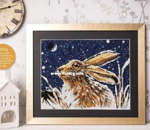 Colorfully fabric Cute Counted Cross Stitch Kit Winter Snow Bunny Hare Rabbit Pet in Moon Night
Colorfully fabric Cute Counted Cross Stitch Kit Winter Snow Bunny Hare Rabbit Pet in Moon Night