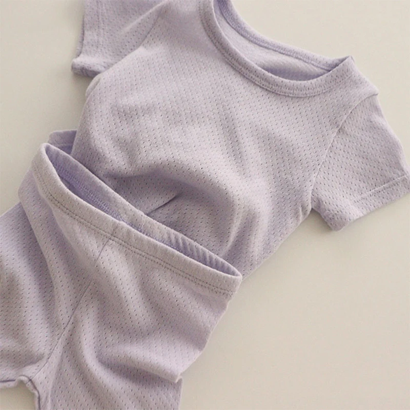 Pure Color Solid Children Breathable Hollow Summer Cool Clothing T Shirt Sets With Shorts Quick Dry Ins New Clothes For Newborns
Pure Color Solid Children Breathable Hollow Summer Cool Clothing T Shirt Sets With Shorts Quick Dry Ins New Clothes For Newborns