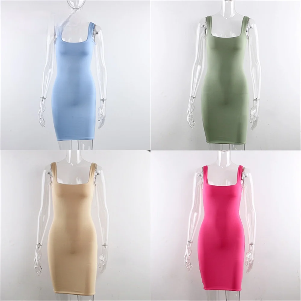 Square Neck Sleeveless Mini Dress Basic Women Summer Black Backless Party Sexy Yellow Clubwear 2021 Dresses
Square Neck Sleeveless Mini Dress Basic Women Summer Black Backless Party Sexy Yellow Clubwear 2021 Dresses