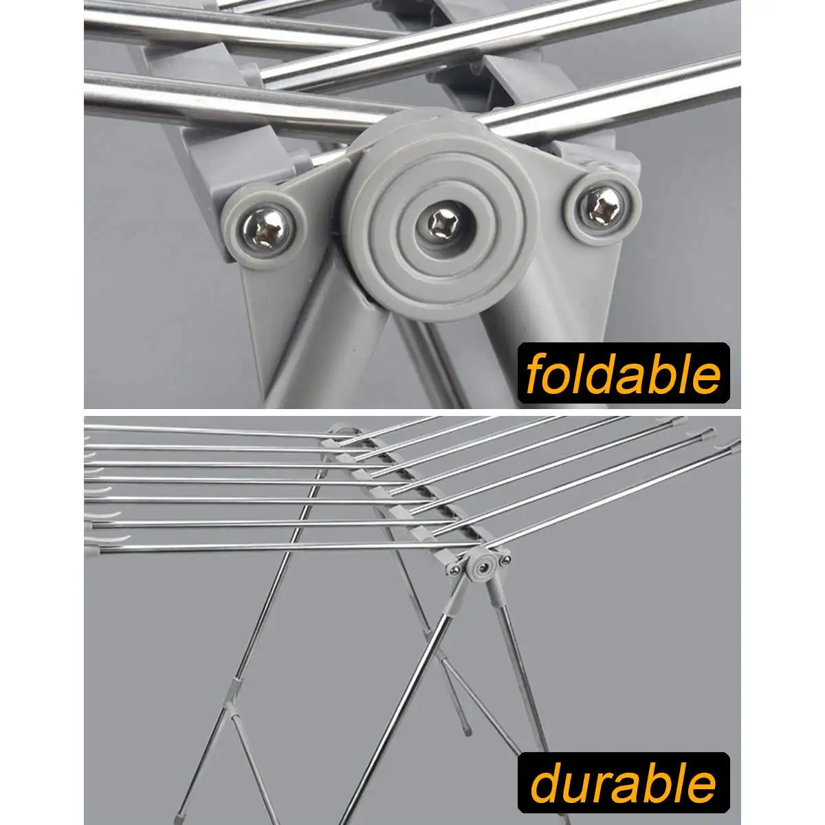 Stainless Steel Multifunctional Hanger Foldable Clothes Drying Rack Floor Stand Towel Rack Laundry Racks Clothes Hanging Shelf 
Stainless Steel Multifunctional Hanger Foldable Clothes Drying Rack Floor Stand Towel Rack Laundry Racks Clothes Hanging Shelf