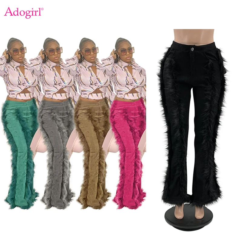 Adogirl Autumn Winter New Corduroy Fluffy Solid Flare Pants for Women Button Fly Slim Foot Cut Casual Trousers
Adogirl Autumn Winter New Corduroy Fluffy Solid Flare Pants for Women Button Fly Slim Foot Cut Casual Trousers