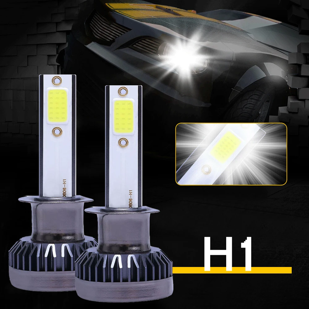 2pcs Mini Headlight Bulbs H1 H7 H10 COB LED Headlamps Bulbs White 36W 8000LM 6000K High Low Beams Lights Kits Accessories 
2pcs Mini Headlight Bulbs H1 H7 H10 COB LED Headlamps Bulbs White 36W 8000LM 6000K High Low Beams Lights Kits Accessories