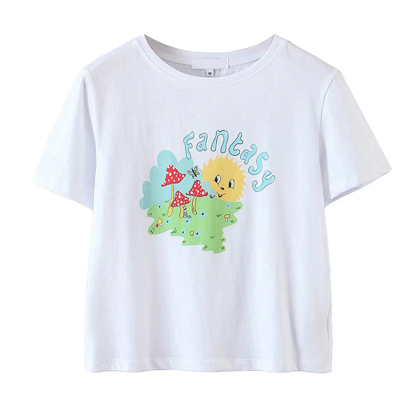 YENKYE New 2022 Cute Pattern White T-Shirt Women O Neck Short Sleeve Cotton Crop Top Ladies Summer Tee Shirt
YENKYE New 2022 Cute Pattern White T-Shirt Women O Neck Short Sleeve Cotton Crop Top Ladies Summer Tee Shirt