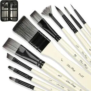 10 pcs Paint Brush Set for Acrylic Oil Watercolor Gouache Painting, Professional Artist Painting Brushes Kit for Kids, Adults
10 pcs Paint Brush Set for Acrylic Oil Watercolor Gouache Painting, Professional Artist Painting Brushes Kit for Kids, Adults