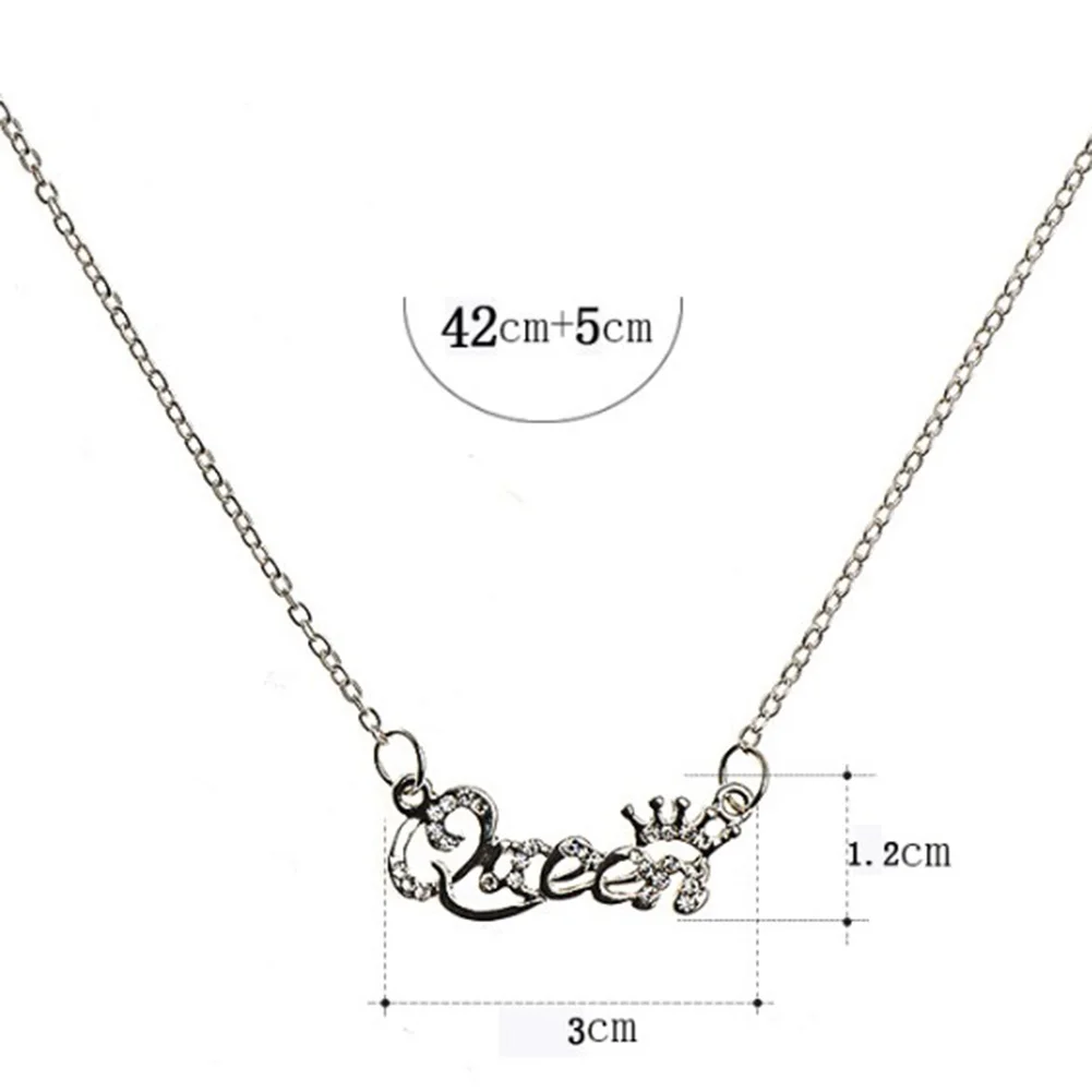 Queen Crown Short Chain Necklace Zircon Crystal Necklaces Women Fashion Jewelry Birthday Present Fashion Short Letter Necklace
Queen Crown Short Chain Necklace Zircon Crystal Necklaces Women Fashion Jewelry Birthday Present Fashion Short Letter Necklace