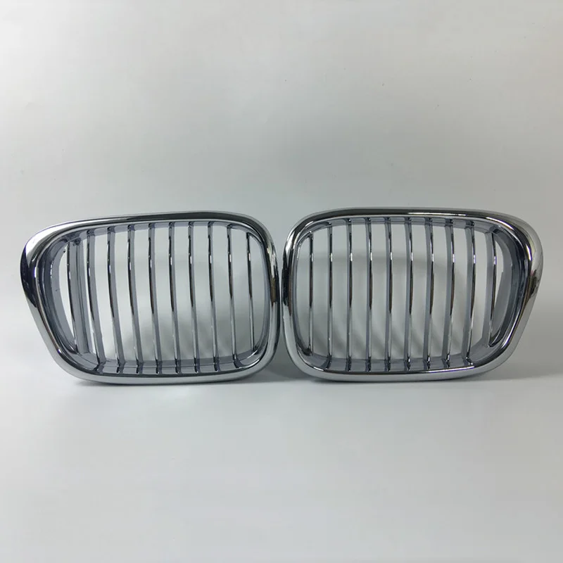 

Chrome Silver Front Bumper Kidney Grille Grill Trim For BMW E39 5 Series 520i 523i 525i 528i 530i 540i M5