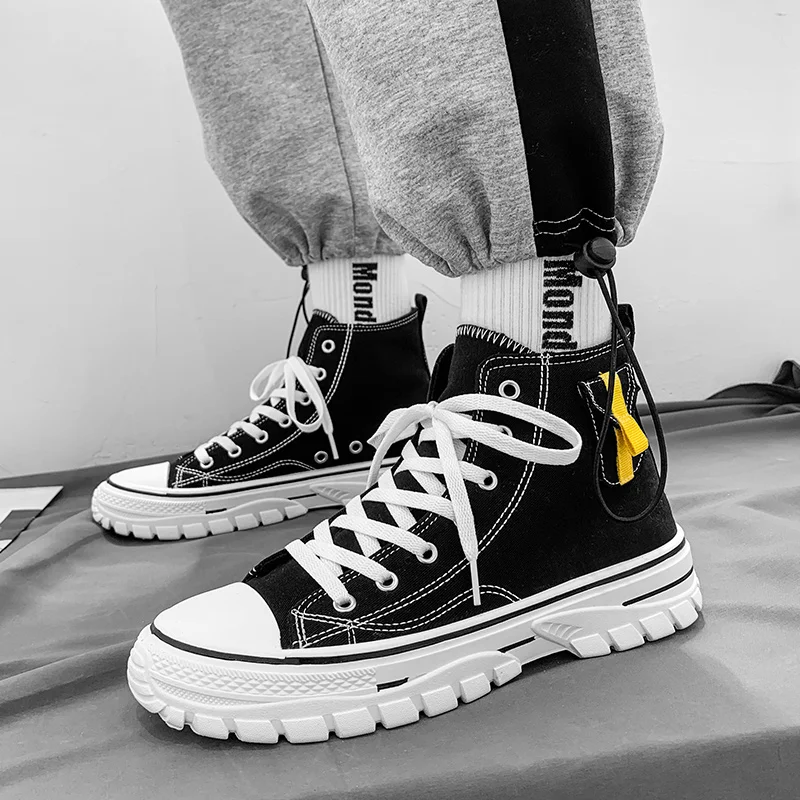 Mens Casual High-top Shoes Fashion Men Breathable Canvas Sneakers Male Trainers Skateboard Trend Tides Shoes Chaussure Homme
Mens Casual High-top Shoes Fashion Men Breathable Canvas Sneakers Male Trainers Skateboard Trend Tides Shoes Chaussure Homme