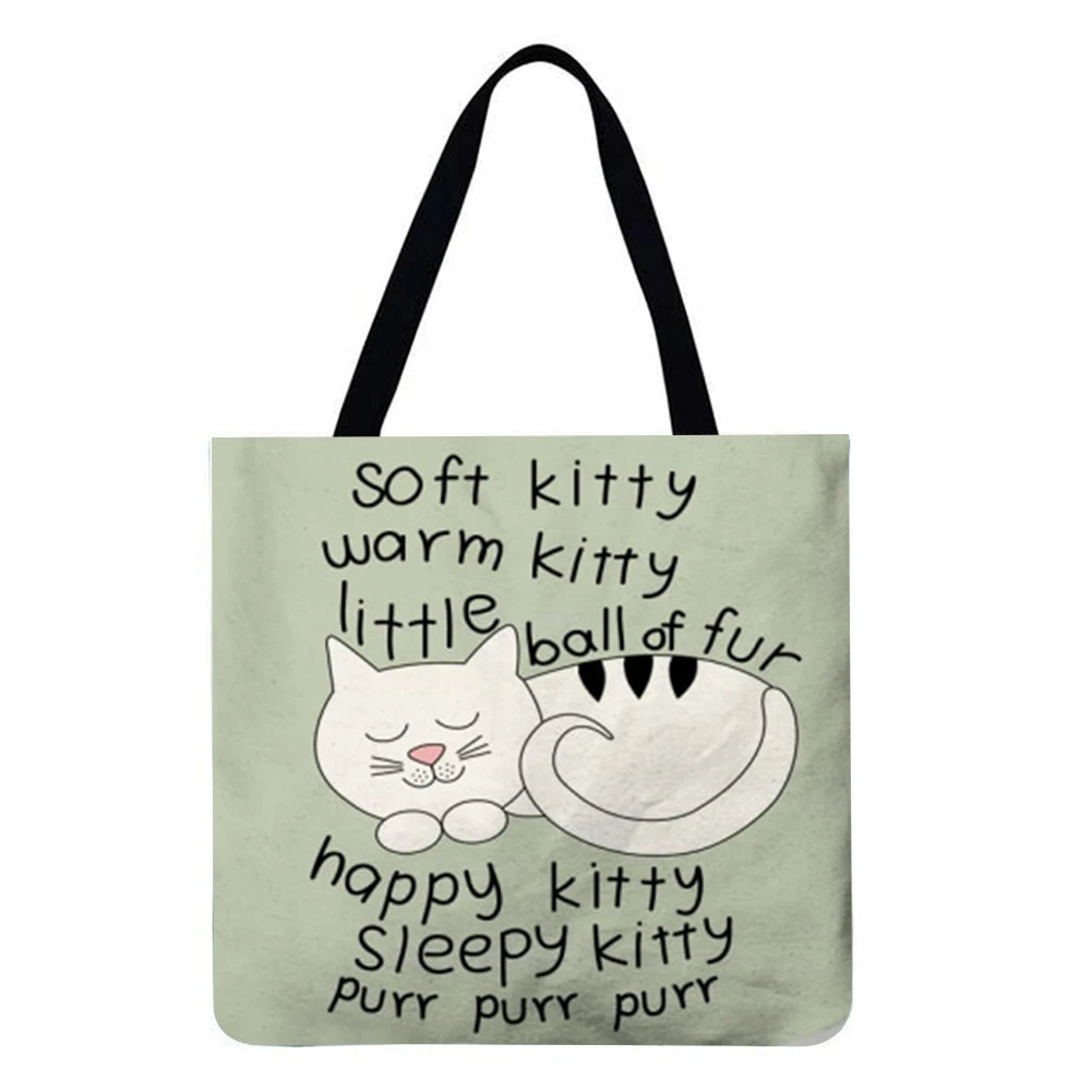 Women Shoulder Shopping Bags Cat letters Printed Shoulder Canvas Bag Environmentally Casual Ladies Large Capacity Tote Handbags
Women Shoulder Shopping Bags Cat letters Printed Shoulder Canvas Bag Environmentally Casual Ladies Large Capacity Tote Handbags