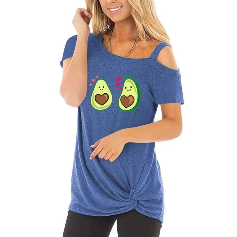 Summer Loose T-Shirt For Women Harajuku VEGAN Funny Avocado Cartoon Cute Print Knotted Skew Collar Casual Kawaii Female T-Shirt
Summer Loose T-Shirt For Women Harajuku VEGAN Funny Avocado Cartoon Cute Print Knotted Skew Collar Casual Kawaii Female T-Shirt