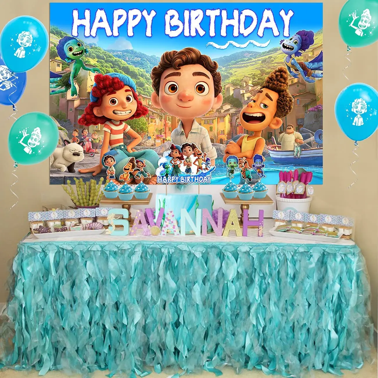 Baby Shower Lucas Backdrop Ocean Luca Themed Party Background Happy Birthday Kids Summer Holiday Vinyl Luca Movie Party Decor
Baby Shower Lucas Backdrop Ocean Luca Themed Party Background Happy Birthday Kids Summer Holiday Vinyl Luca Movie Party Decor
