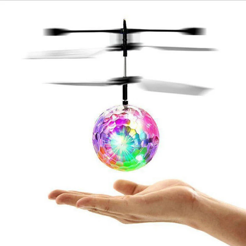 

Цветной мини-Дрон, блестящий светодиодный Радиоуправляемый Дрон, летающий шар, вертолет, индукционный Дрон, уличная игрушка