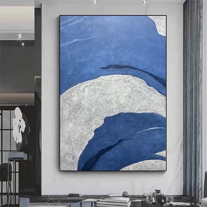 SY custom Klein blue hand-painted abstract vertical oil painting texture art decorative painting corridor aisle hanging painting
SY custom Klein blue hand-painted abstract vertical oil painting texture art decorative painting corridor aisle hanging painting