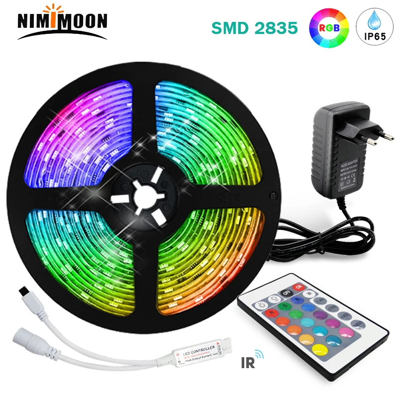 Цветная (RGB) светодиодный освещение SMD 2835 RGB светодиодные ленты 5 м 10 Цвет изменение
