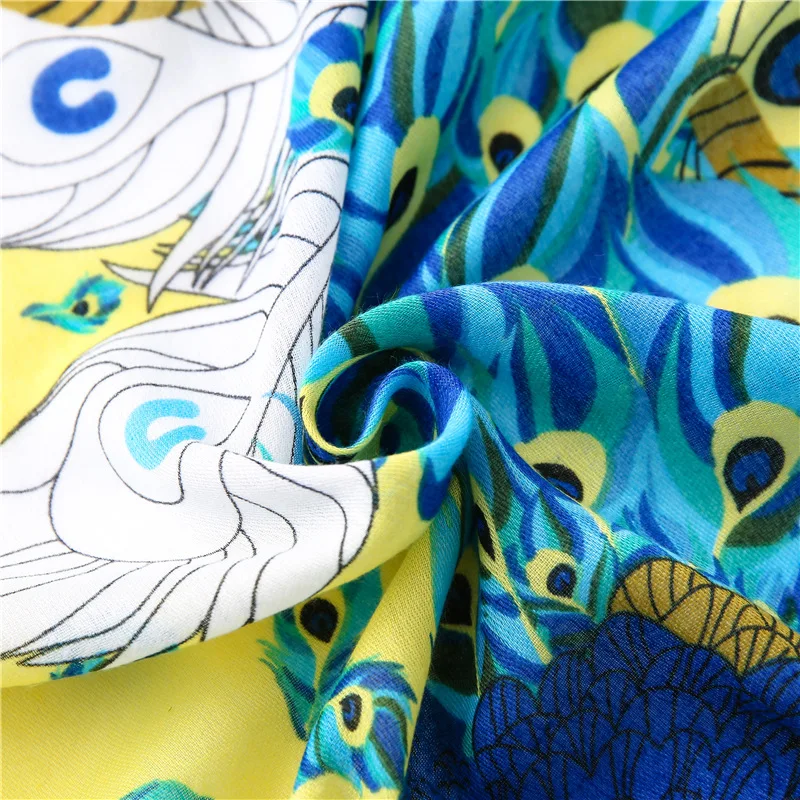 2021 Luxury Brand Vintage Scarf Women Peacock Cotton Linen Printed Beach Towel Sunscreen Shawl scarves silk blanket infinity
2021 Luxury Brand Vintage Scarf Women Peacock Cotton Linen Printed Beach Towel Sunscreen Shawl scarves silk blanket infinity
