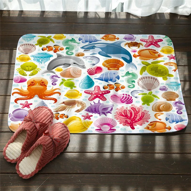 Beach Starfish Shell Shark Floor Mat Sea Style Printing Doormat Flannel Fabric Non-slip Mat Door Mat vloermat felpudo Mat
Beach Starfish Shell Shark Floor Mat Sea Style Printing Doormat Flannel Fabric Non-slip Mat Door Mat vloermat felpudo Mat