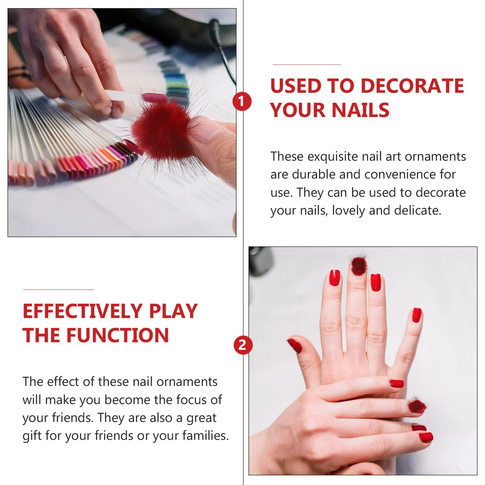 10Pcs Adorable Nail Fuzzy Decor Home Manicure Hair Balls DIY Ornaments 
10Pcs Adorable Nail Fuzzy Decor Home Manicure Hair Balls DIY Ornaments