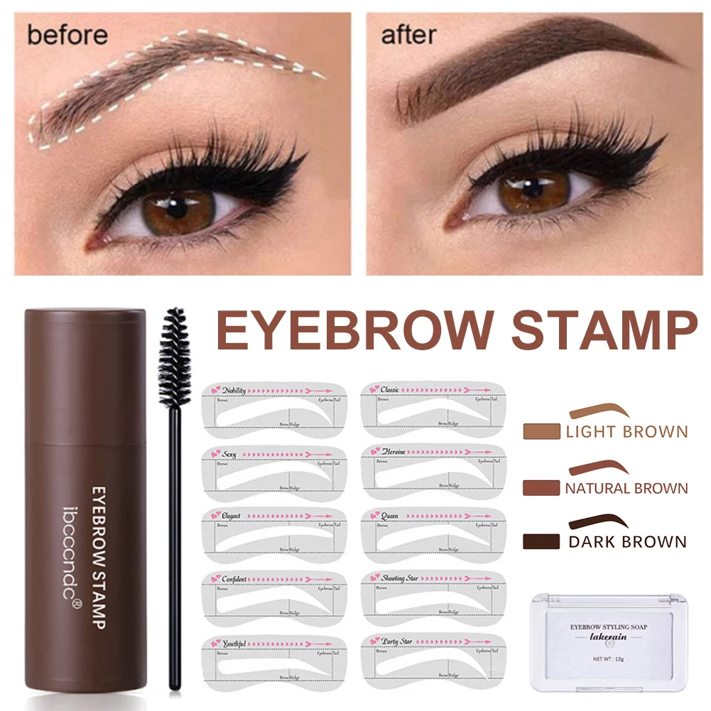 Eyebrow Stamp Styling Kit Waterproof Eyebrow Definer Set with 10 Stencils and Brow Styling Soap Makeup Tool
Eyebrow Stamp Styling Kit Waterproof Eyebrow Definer Set with 10 Stencils and Brow Styling Soap Makeup Tool