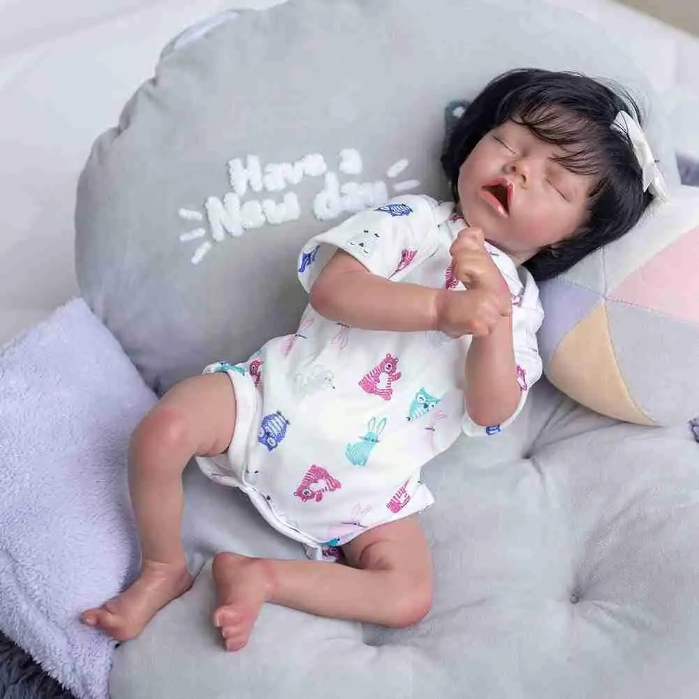 18.5 Inch 47cm Cute Silicone Baby Doll With White Clothes Lifelike Bowknot Rebirth Sleeping Eyes Doll Closed White Toddler K5Z7
18.5 Inch 47cm Cute Silicone Baby Doll With White Clothes Lifelike Bowknot Rebirth Sleeping Eyes Doll Closed White Toddler K5Z7